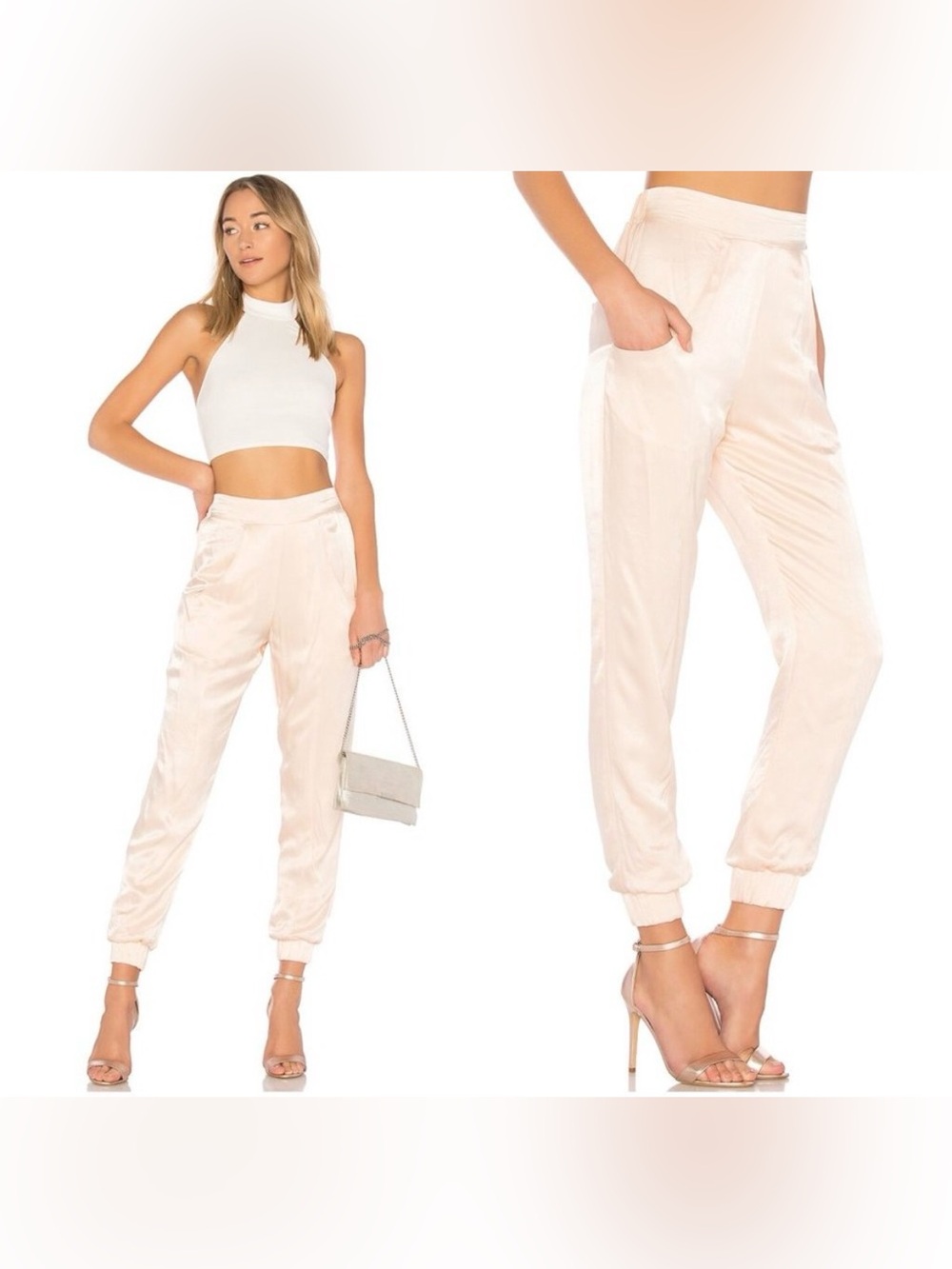 NBD X Revolve Alliah Satin Jogger Pants